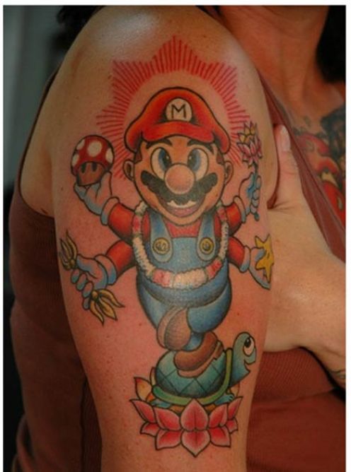 Super Mario Bros tattoo by Jirka Tattoo  Post 17146